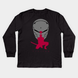 Cyborg Ninja Kids Long Sleeve T-Shirt